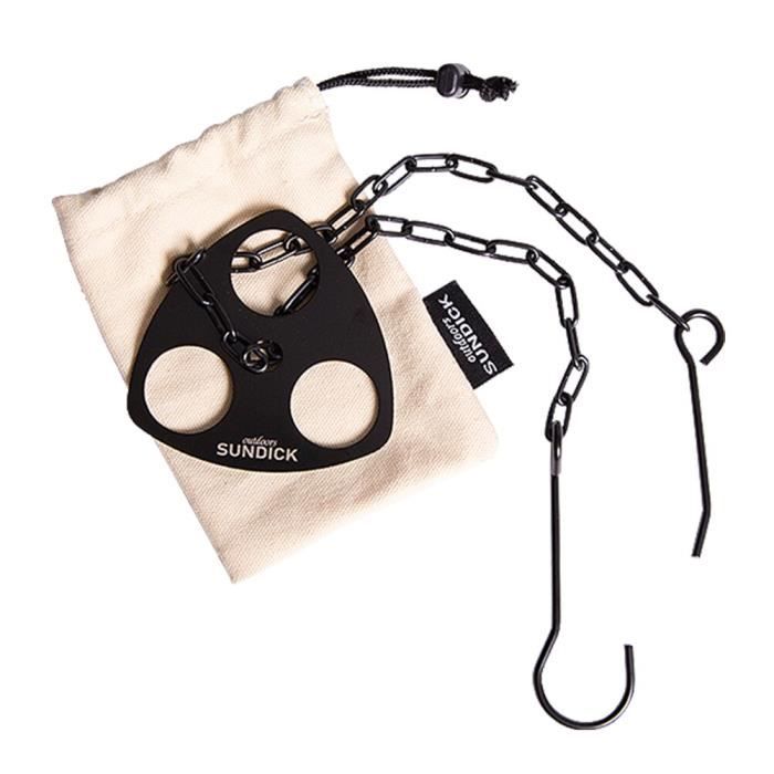 Trépied Barbecue Camping En Acier Inox - Pour Feu De Camp, Suspension Marmite/grille - Pliable 117g