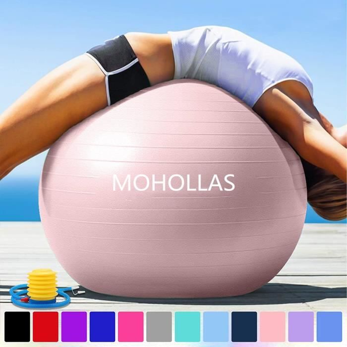 Balle Fitness 55 cm Anti-éclatement Anti-dérapant Yoga Swiss Ball Accouchement Balle Rapide Pompe Fitness Gym Yoga