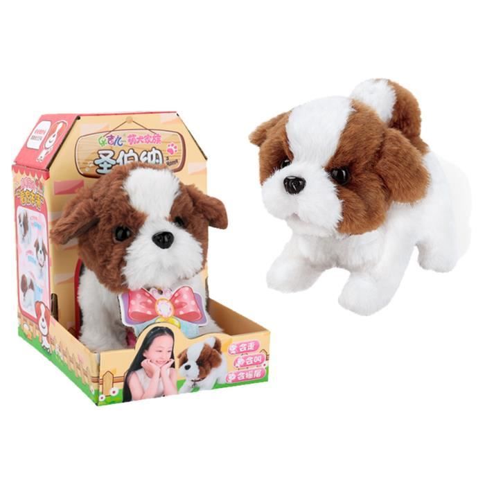 JOUET Chien en peluche doux de cadeau de jouet électrique de chien de chien-de-chat électrique de marche mignon pour des enfants