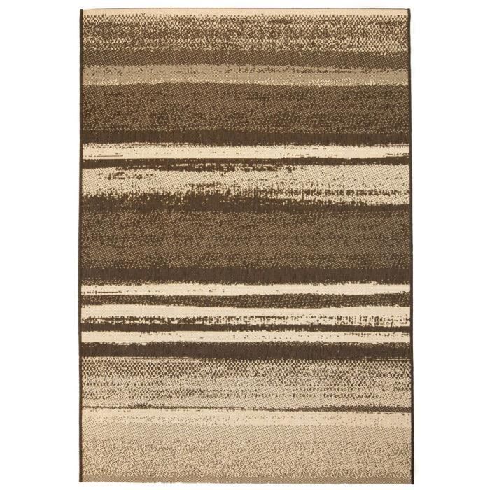 🐧2376Neuf Tapis de salon Moderne - Tapis d'extérieur-d'intérieur- Tapis De Maison Sol Aspect de sisal 160x230 cm Bandes