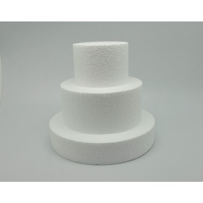 Gâteau de polystyrène Pièce montée Ø 20/ 15/ 10 cm - LePolystyrène Blanc