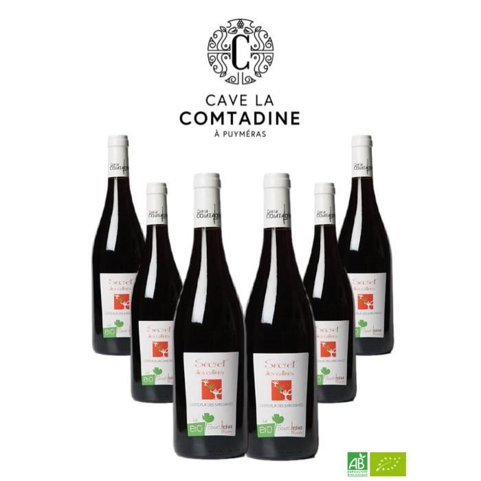 Vin rouge - I.G.P Coteaux des Baronnies BIO | 2019 Rouge - vin tranquille - lot de 6 bouteilles 75cls soit 4,5 Litres