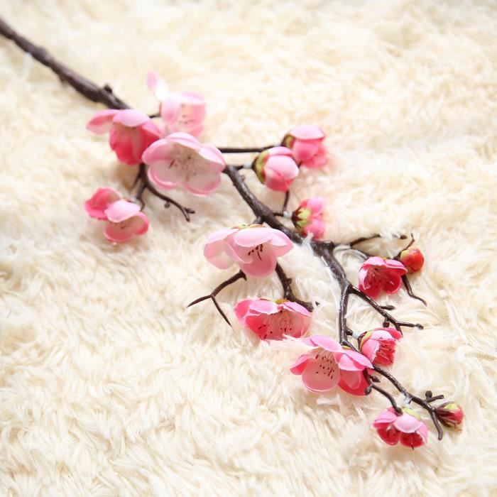 Fleur de fleur artificielle, Branches d'arbre, cerisier, prune et pêche, en soie de 60cm, bourgeon d'arbre à fleurs pour - 3