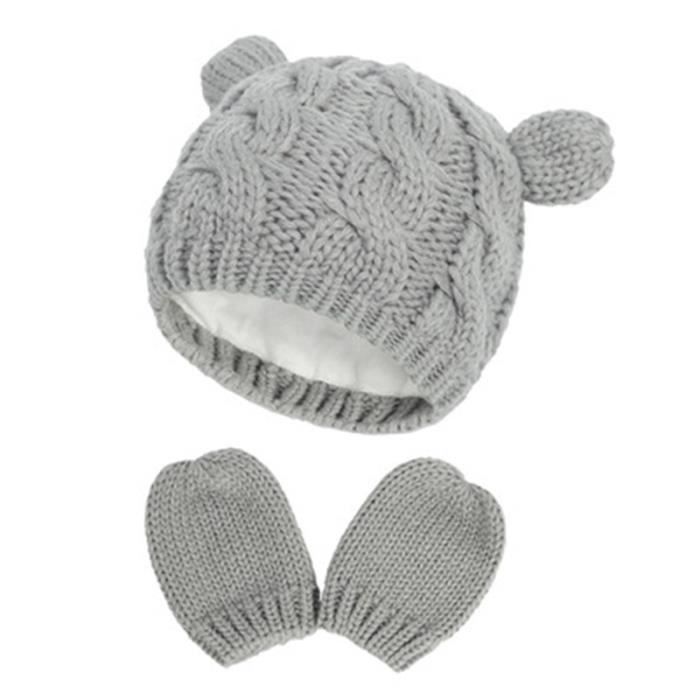 Bonnets bébé, bonnets tricotés, chapeaux automne et hiver, gants, vêtements, petites oreilles mignonnes
