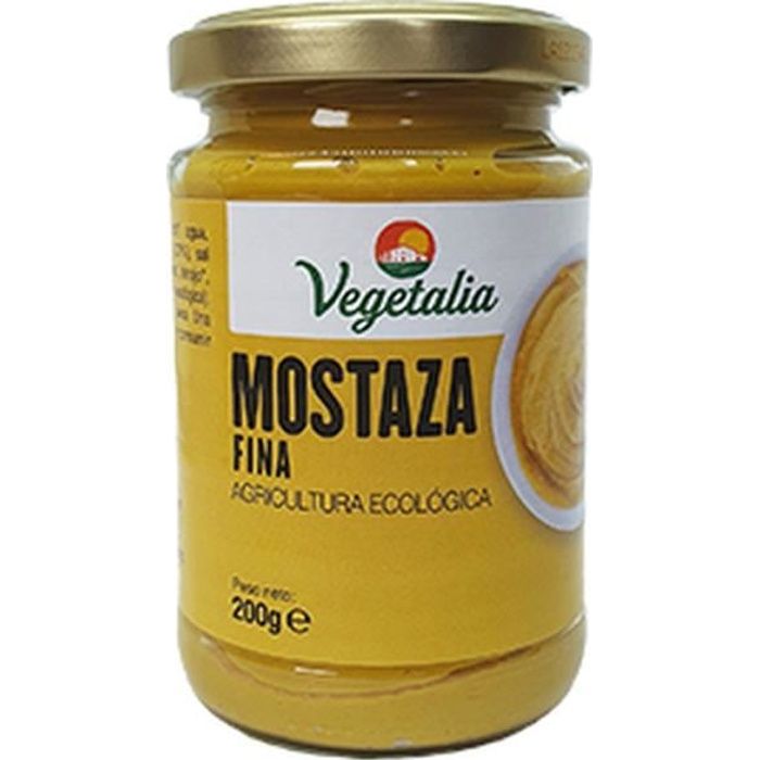 VEGETALIA - Pot en verre bio moutarde fine 200 g