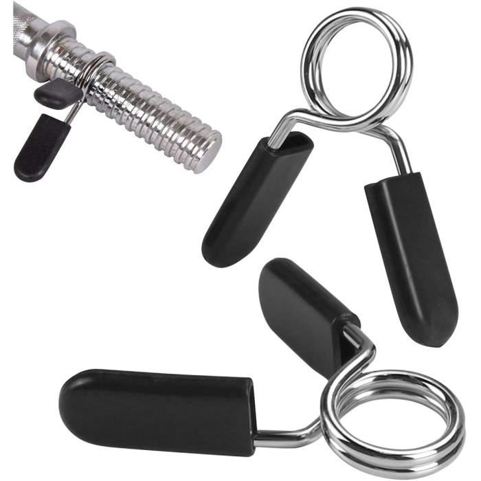 POIDS O-Kinee Pince Haltere, 2 Pièces Pince Musculation, Pinces À Ressorts pour Poids Haltères Stop Disque 34