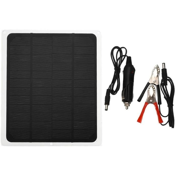20W Solaire Voiture Chargeur de Batterie Haute Conversion Mono Panneau Solaire avec Prise Allume-Cigare pour RV Moto Bateau Voitur