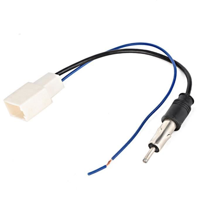 AYNEFY câble adaptateur d'antenne pour Toyota Câble femelle d'adaptateur d'antenne d'autoradio CD ABS avec amplificateur adapté