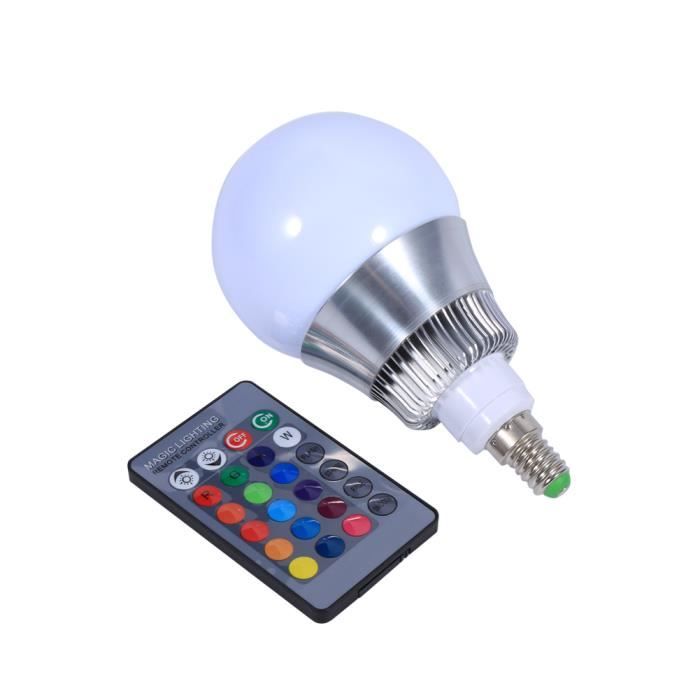 GOTOTOP E27 / E14 / B22 RGB LED Light 10W 16 couleurs RVB LED couleur de la lumière de l'ampoule changeante 85‑265V avec
