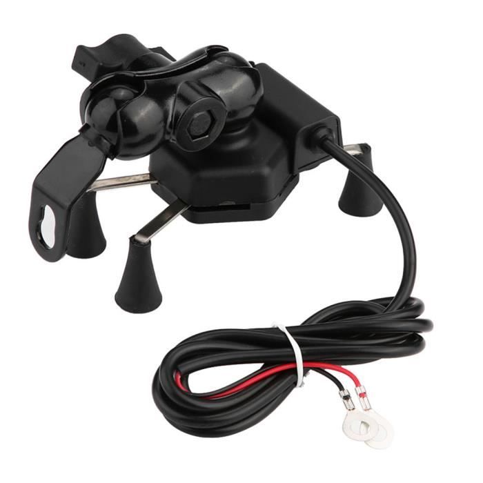 Dilwe Support de téléphone Support universel pour téléphone de moto Support de support mobile Support USB Chargeur
