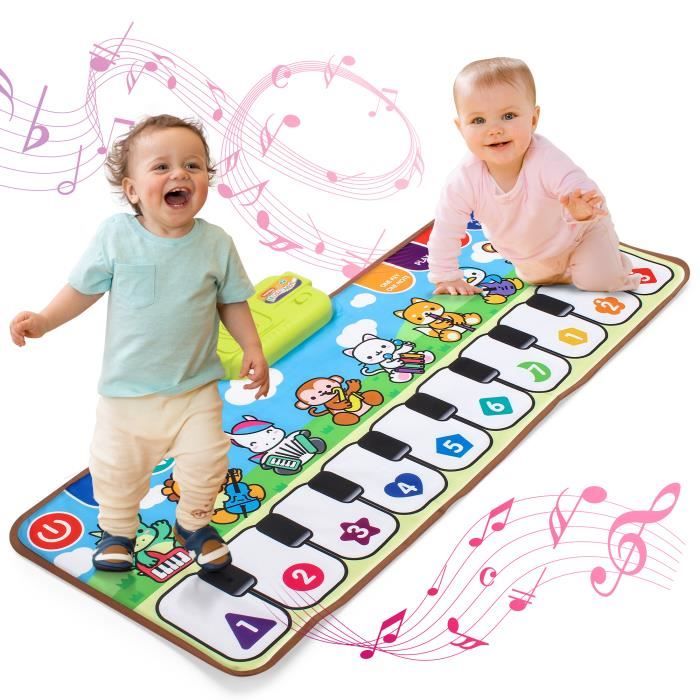 Piano tapis de danse pour enfant - Jouet d’éveil - Instrument de musique pour enfant – Tapis musical – Jouet enfant (80 x 30 cm)