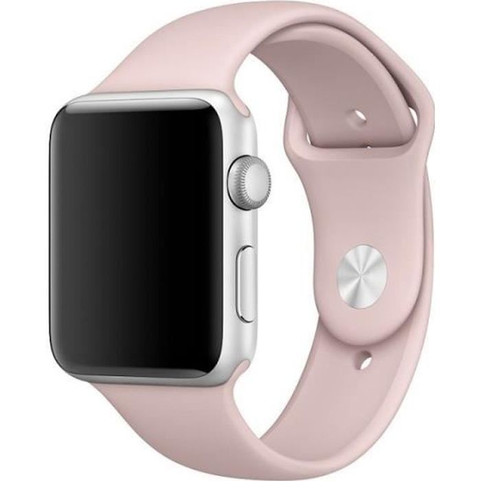 Kowi® Bracelet en Silicone pour Apple Watch Series 1-Series 2 en 42mm - ROSE
