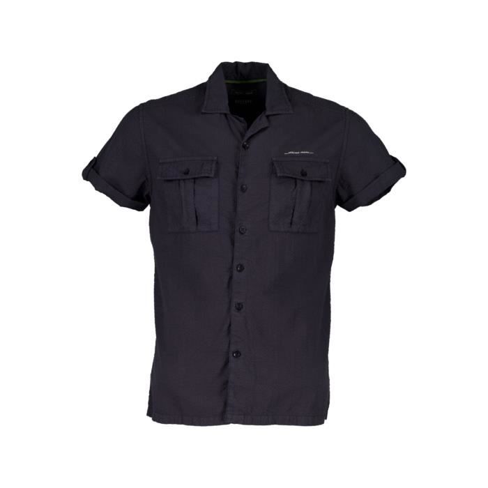 DEELUXE Chemise manches courtes à poches BAGHEERA Charcoal