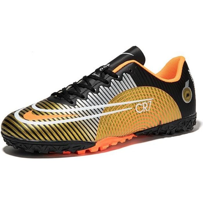 OOTDAY Chaussures de football chaussures pour hommes et femmes chaussures de football antidérapantes respirantes-NOIR