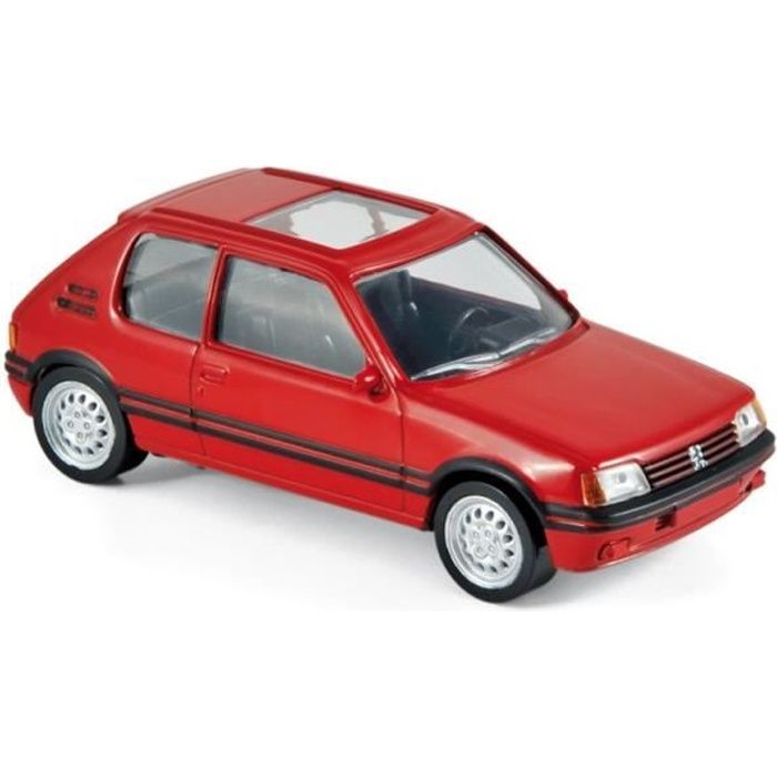 Miniatures montées - Peugeot 205 GTi rouge - gamme Jet car 1986 1/43 Norev