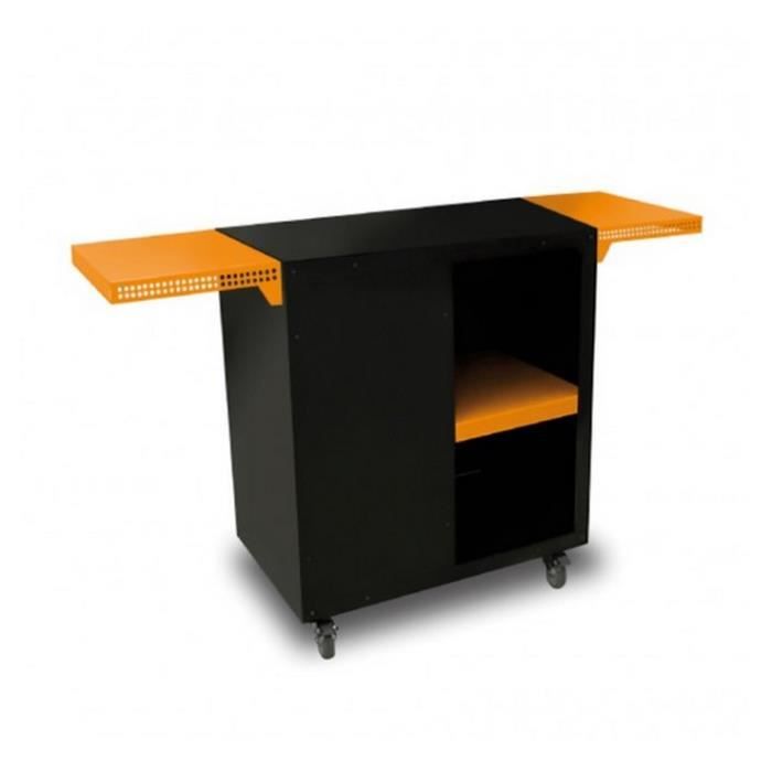 SIMOGAS Chariot en acier pour plancha Rainbow - Noir et orange