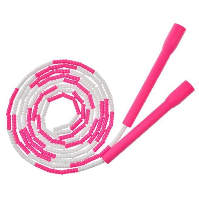 Haute Qualité PVC Famille Sports Corde à Sauter Enfants Fantaisie Bambou Corde à Sauter AntidéRapant PoignéE Dur Perle Yoga Corde