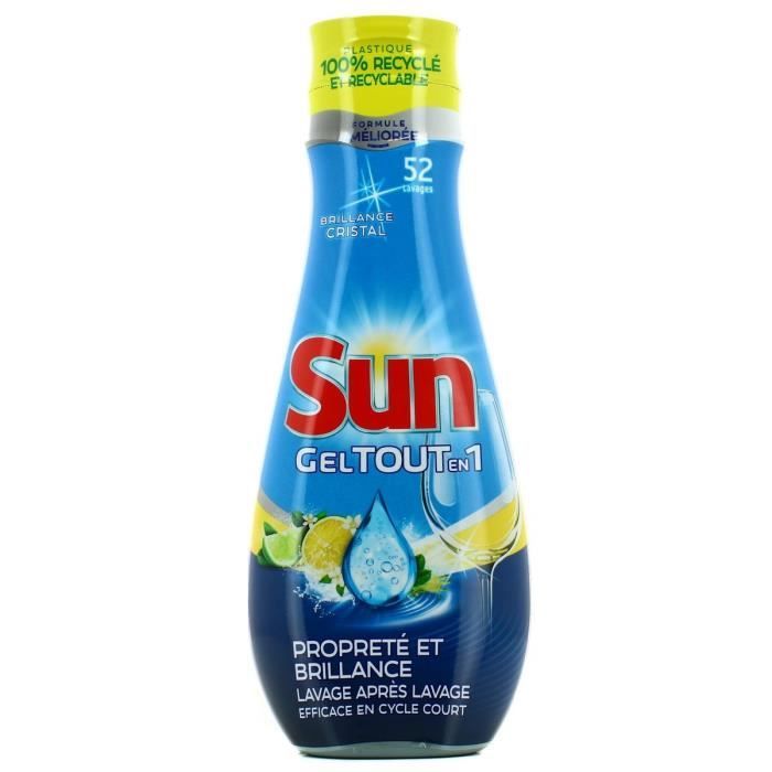 Sun gel lave-vaisselle tout en 1 citron 45 doses - Lot de 2