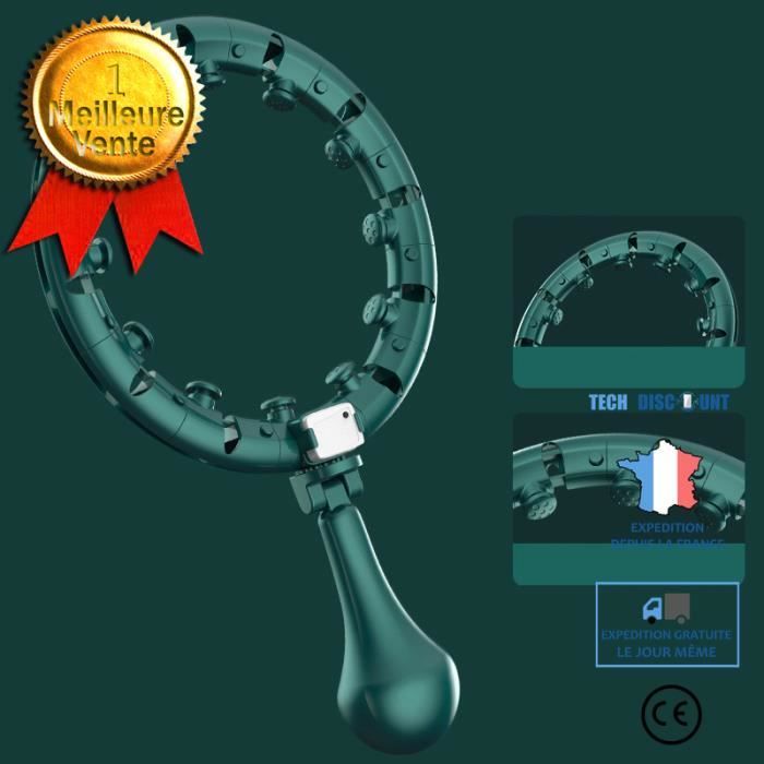 Cerceau d'Exercice de Fitness Intelligent Cercle Amincissant à Taille Réglable Équipement Sport Comptage automatique ne tombera pas