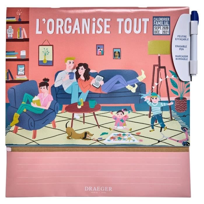 L'ORGANISE TOUT CALENDRIER FAMILIAL POUT TOUTE LA FAMILLE
