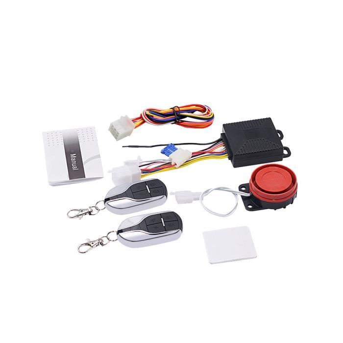 1 Set Système D'alarme De Moto Anti-ligne 12 V Télécommande Moteur Démarrer Sans Clignoteur Pour Scooter ANTIVOL - BLOQUE ROUE