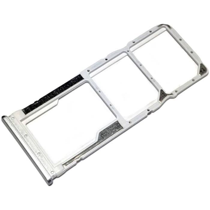 Tiroir Carte Dual SIM et Support micro-SD pour Xiaomi Redmi Note 9, Piece de Remplacement Original, Blanc