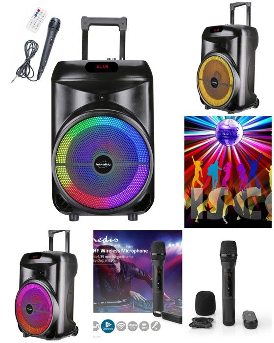 Enceinte Portable MSD KA122 – 700W, Bluetooth 5.0, Karaoke, LED RGB - vue 2