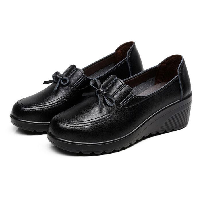 Chaussures Mocassins Femme En Cuir Véritable - Souples, Confortables, Antidérapantes, à Enfiler Facilement