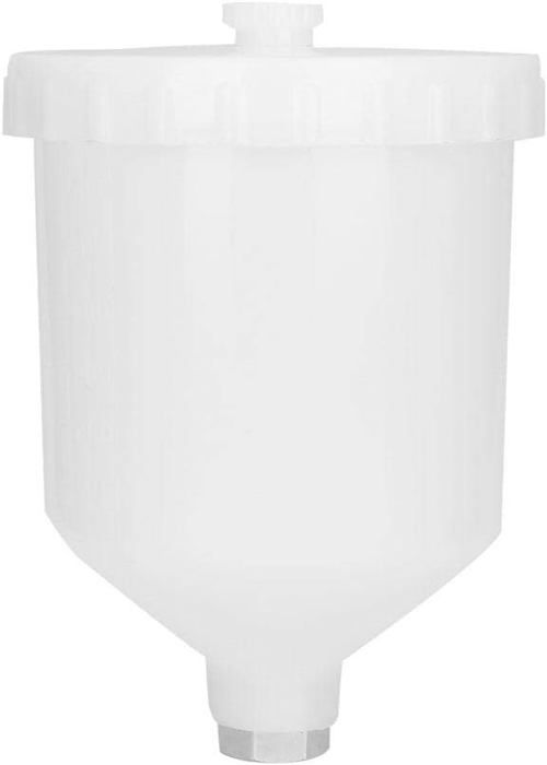 Pot De Peinture De Rechange 600 Ml En Plastique Pour Pistolets Devilbiss GTI / T-EKNA Pro Pri FLG - Connecteur Fileté, Haute Résistance - 4