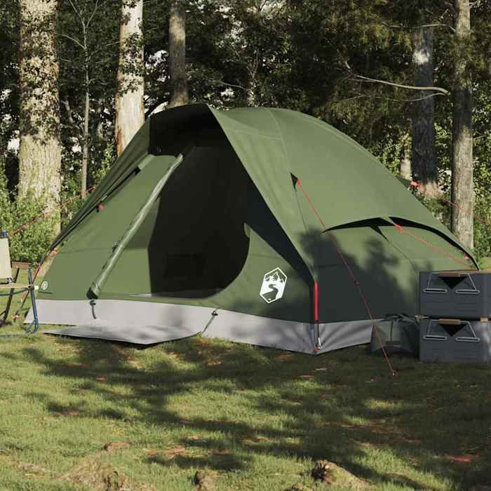vidaXL Tente de camping à dôme 2 personnes vert olive imperméable tente abri de camping abri de jardin tente de jardin 4009639