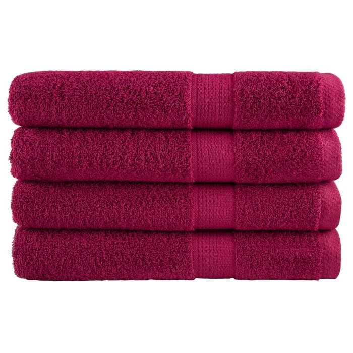 vidaXL Serviettes de Sauna de Qualité Supérieure 4 pcs, Paréos de Sauna, Draps de Bain, Serviettes de Douche Salle de Bain 137219