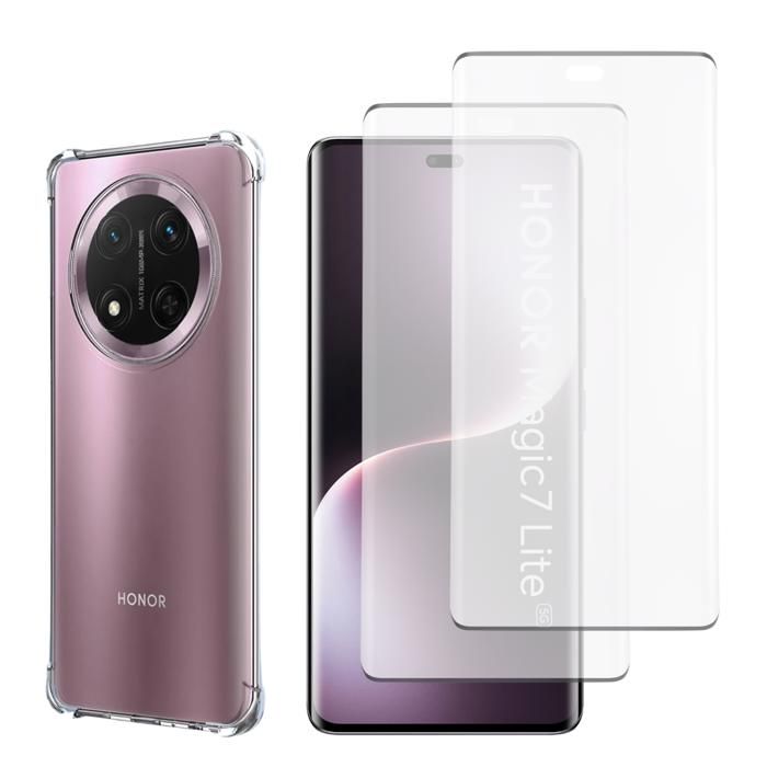 Kit De Protection ZTE Nubia Neo 2 5G : Coque TPU Souple + 2 Verres Trempés - Transparent