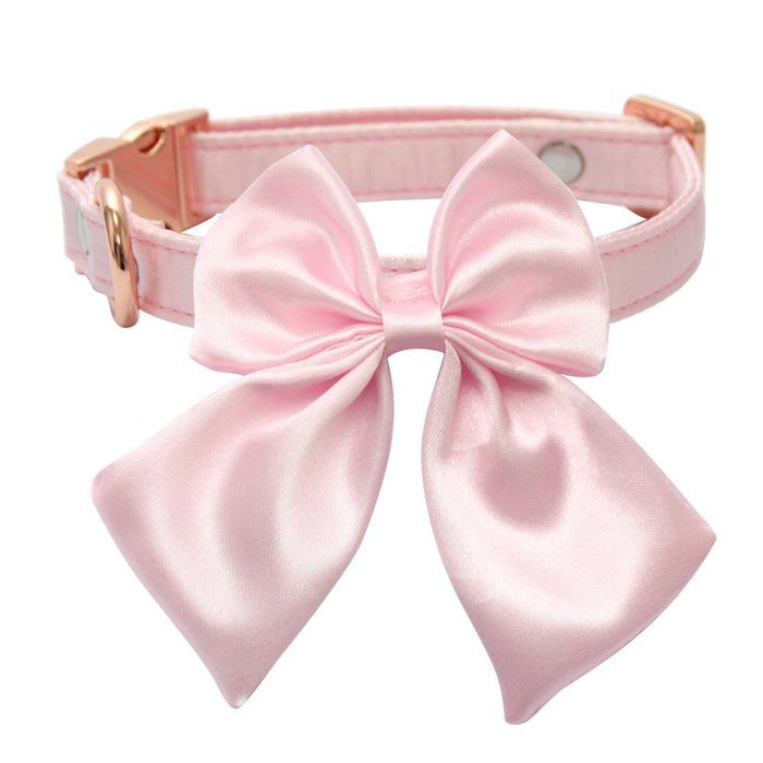 Comparer les prix de Collier pour chien en soie de couleur rose-M