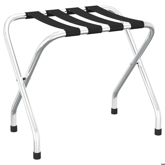 Porte-bagages - vidaXL - Noir - Acier - Pliable - 4 sangles en nylon