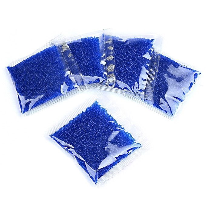 Billes de gel pour Blaster 50 000 pièces 7-8 mm bleues lot de 5 sachets