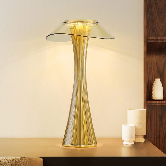 Lampe de chevet LED - NETTLIFE - Moderne - USB - 3 niveaux dintensité - Blanc chaud 3000K
