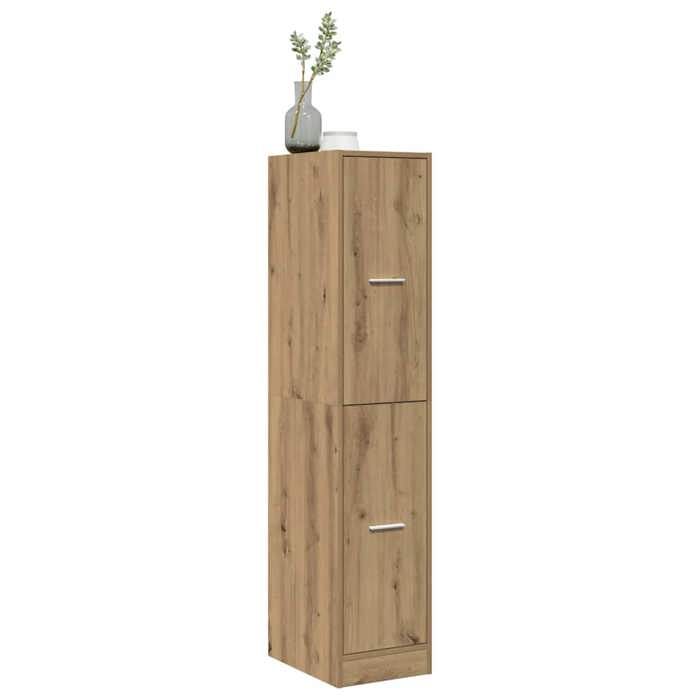 Brun Armoire dapothicaire JILLS Armoire à pharmacie/cuisine Chêne artisanal 30x41x144 5 cm Bois dingénierie LV2433