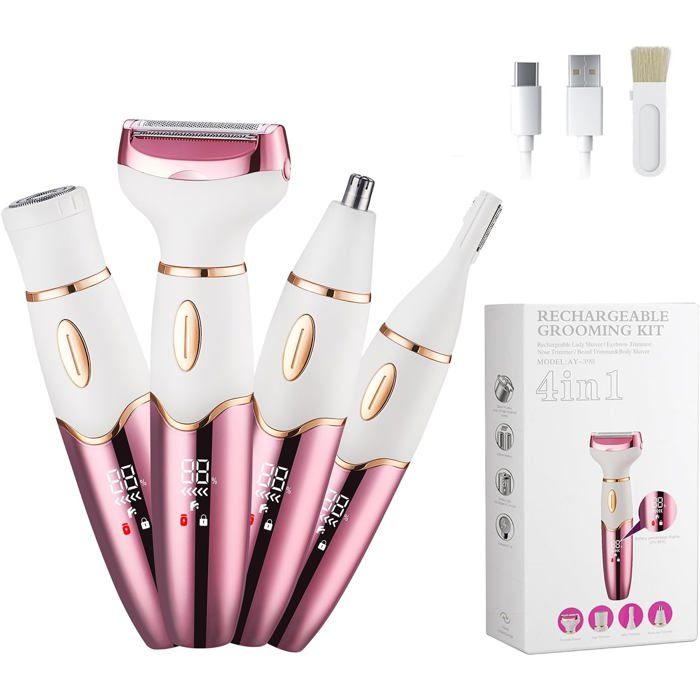 Rasoir électrique femme 4 en 1 SVATV Étanche Rechargeable USB — free download