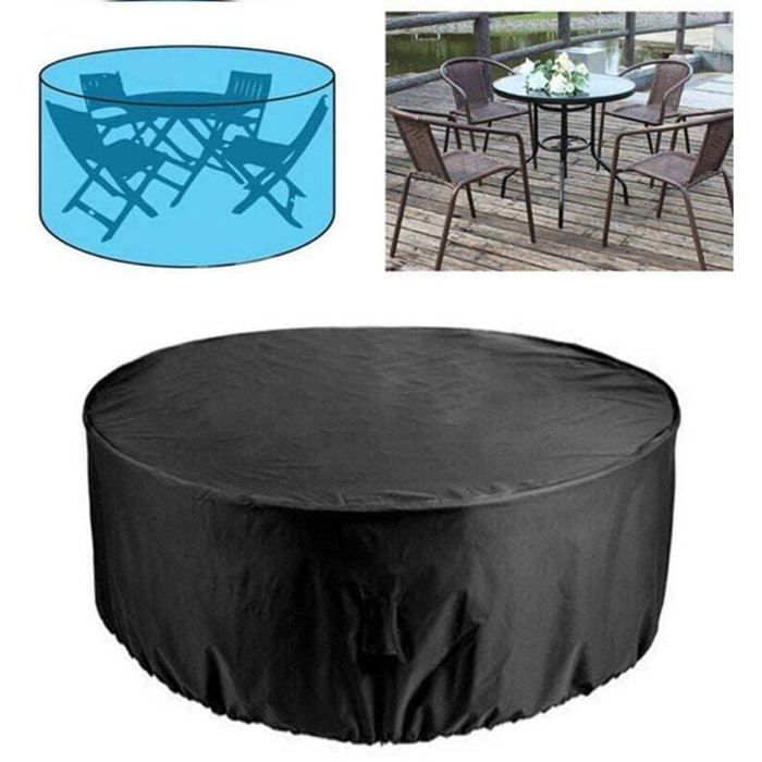 Housse De Table De Poker 210D Imperméable – Anti-poussière, Pluie, Neige Et Débris (noir/gris, 244x112 Cm)