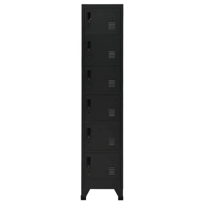 SALE 2026Armoire à casier - armoire de bureau -s Noir 38x40x180cm Acier 24.5 Kg 7902478