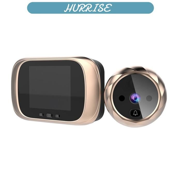 Sonew Visionneuse de porte numérique Judas de porte numérique caméra de porte sonnette écran LCD quincaillerie portail Or