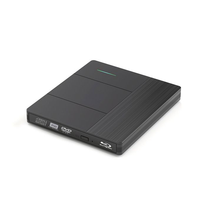 Lecteur optique externe Blu-ray graveur DVD 4K HD USB/Type-C/SD/TF large compatibilité prêt à lemploi noir