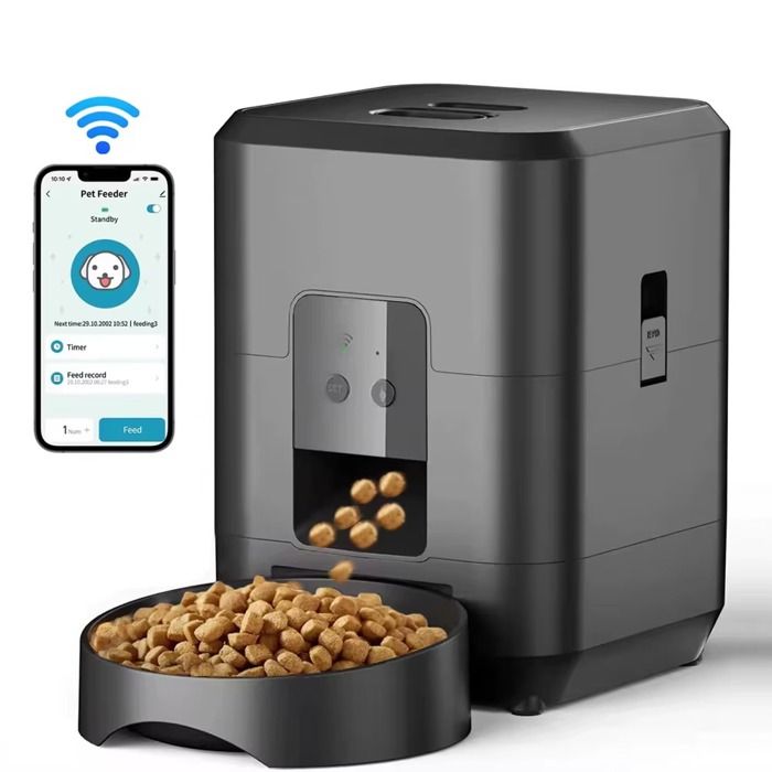 Mangeoire automatique pour animaux - Phoesky - 2 L - Caméra avec vision nocturne - WiFi 2 4 GHz