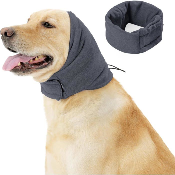 Cache-oreilles Anti-bruit Pour Chien Taille M Gris Foncé Réduction De Bruit Pour Environnements Bruyants Toilettage Sorties