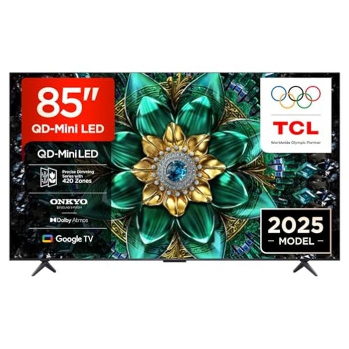 Téléviseur TCL 85Q6C 85 pouces 4K UHD QD Mini LED Smart TV Dolby Vision 144Hz
