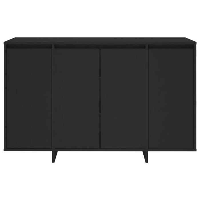 Buffet Noir 120x41x75 cm Aggloméré_2 ans garantie_59068