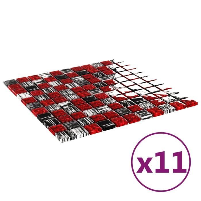 Mosaïque Carreau ECO Recyclé Noir Métallisé 3D 355-09_f – 10 Plaques, Verre