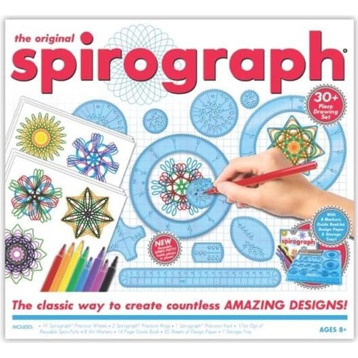 Spiral Designer Freestyle Spirograph Géométrique Deluxe Design Set Jouets Educatifs Magiques Dessin Pochoir Règle Peinture En RE388 - Jeux - Jouets