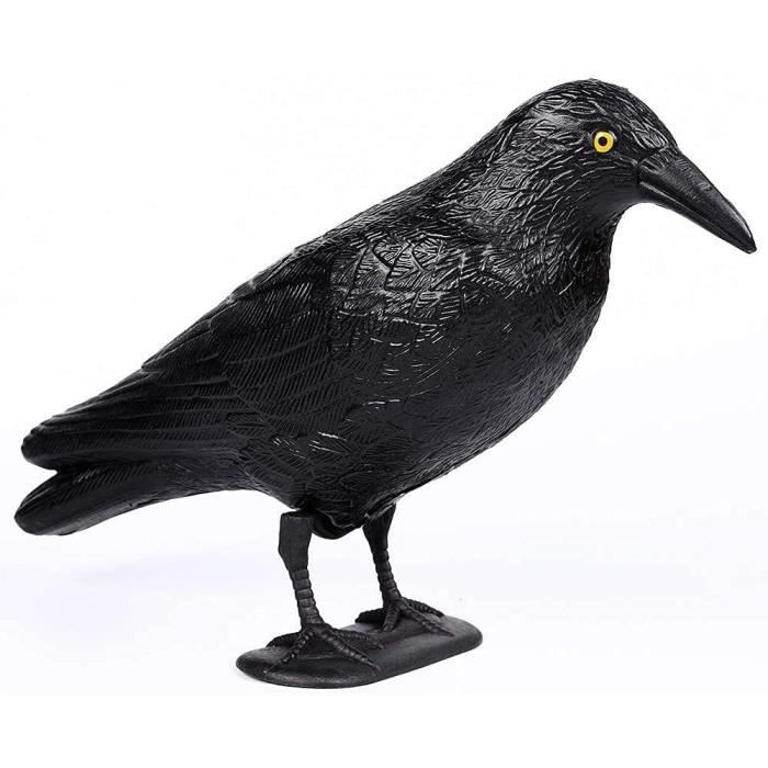 Corbeau de jardin anti-pigeon décoration épouvantail oiseaux pigeon  alarmistes jardin figure noir tout neuf - Cdiscount Jardin