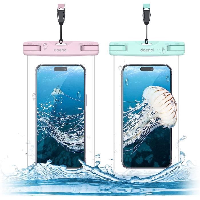 Pochette Etanche Smartphone (Rose + Vert), Pochette Téléphone Portable  Étanche, Protege Protection Telephone Eau Pour Iphone [u1147] - Cdiscount  Sport